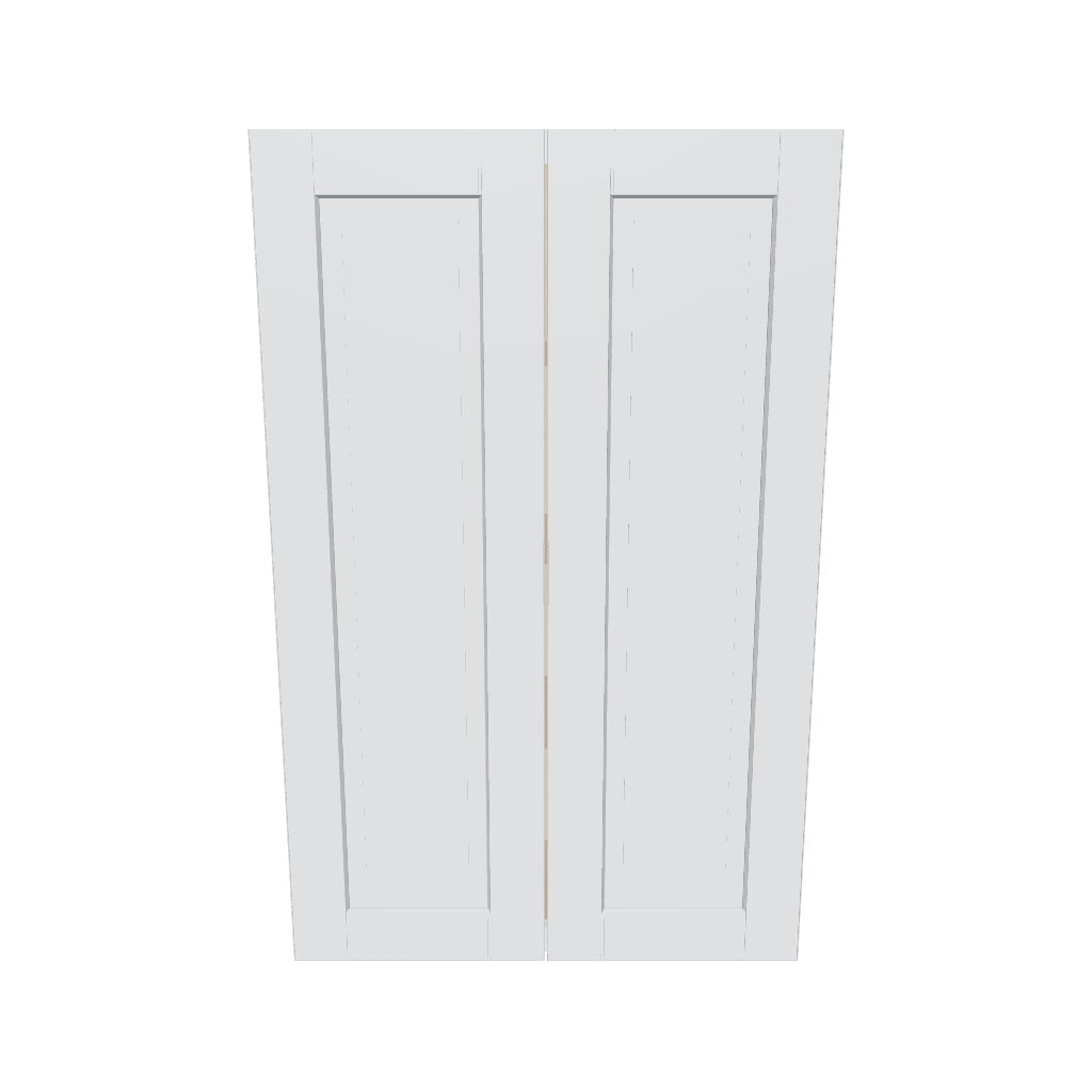 J&K White Shaker S8 Double Door Wall Cabinet   27" W x 42" H