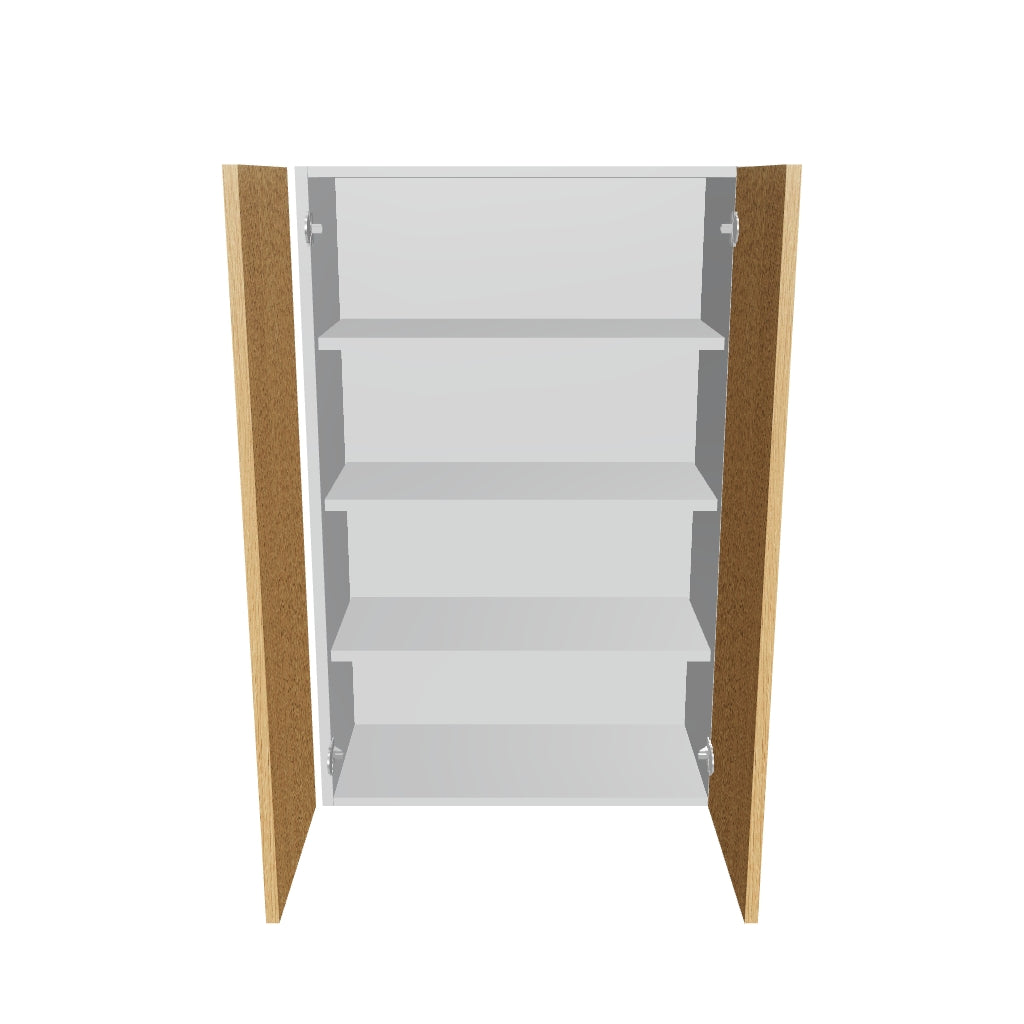 Modernform Cabinet Natural Oak 27" W X 42" H X 12" D Double Door Wall Cabinet