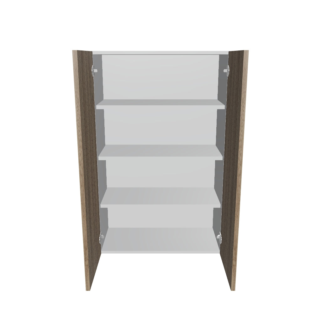 Modernform Cabinet Walnut 27" W X 42" H X 12" D Double Door Wall Cabinet