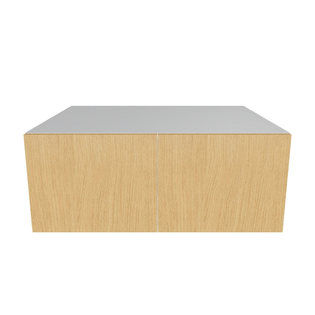 Modernform Cabinet Natural Oak 30" W X 12" H X 24" D Double Door Wall Cabinet