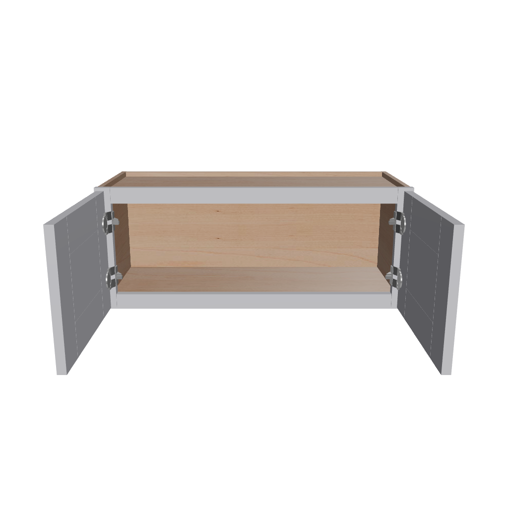 Modernform Cabinet Grey Shaker 30" W X 12" H X 12" D Double Door Wall Cabinet