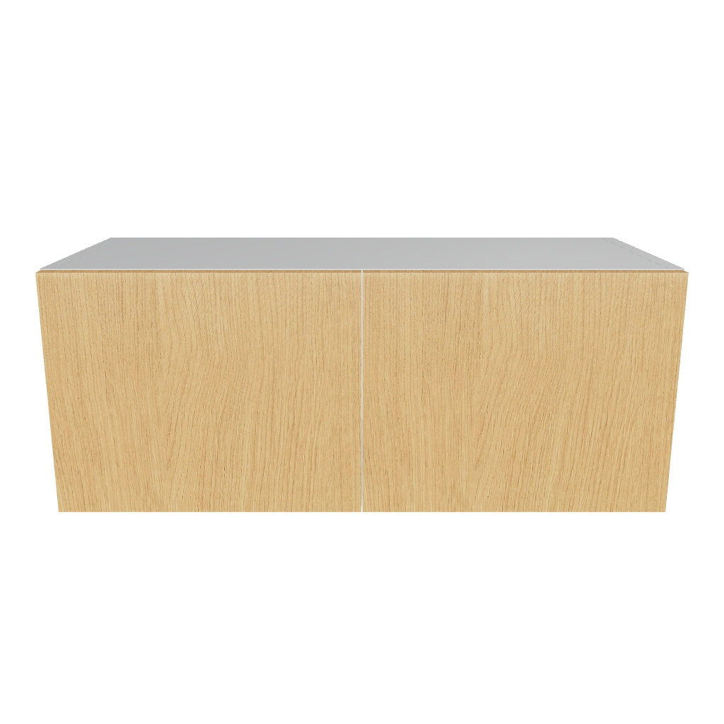 Modernform Cabinet Natural Oak 30" W X 12" H X 12" D Double Door Wall Cabinet