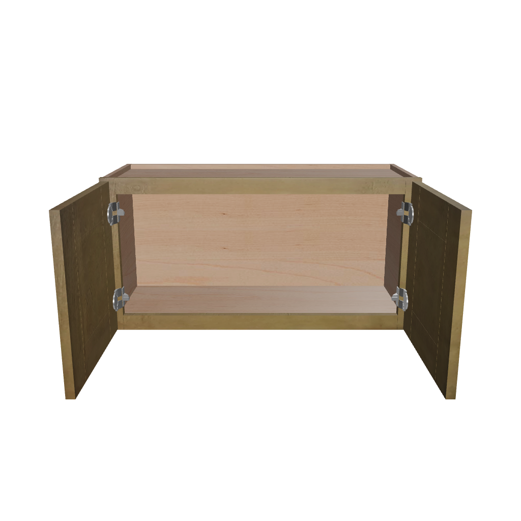 Modernform Cabinet Natural Shaker 30" W X 15" H X 12" D Double Door Wall Cabinet