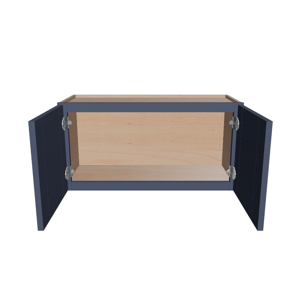 Modernform Cabinet Signature Blue 30" W X 15" H X 12" D Double Door Wall Cabinet