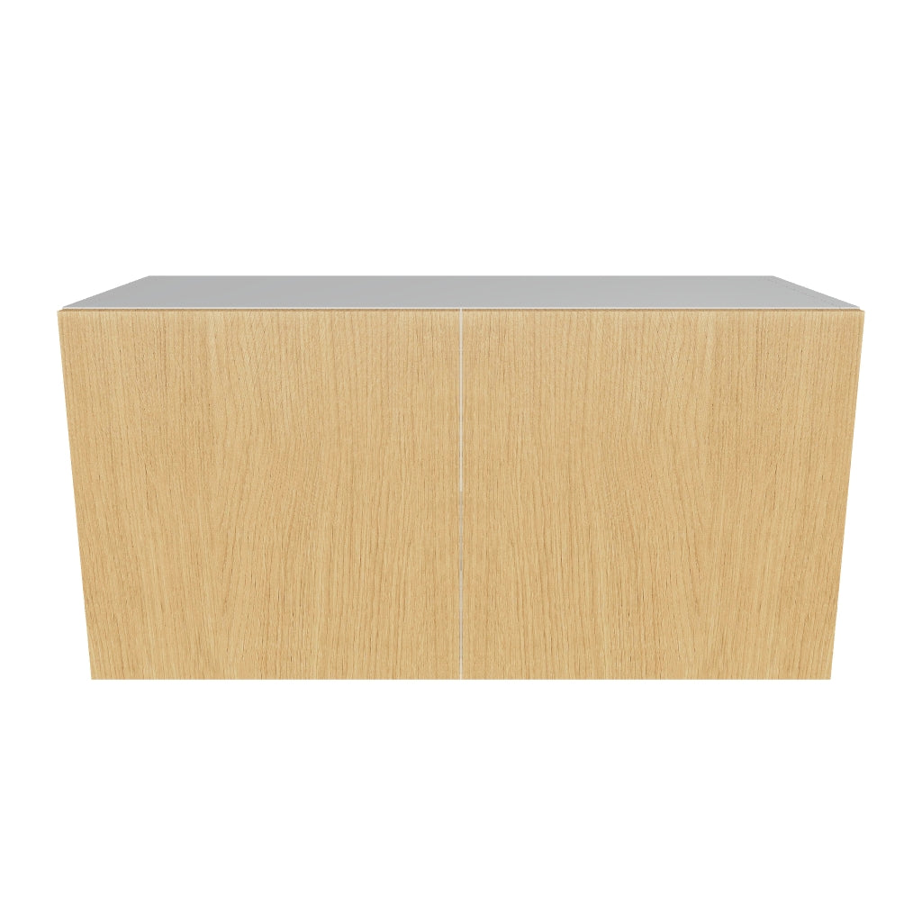 Modernform Cabinet Natural Oak 30" W X 15" H X 12" D Double Door Wall Cabinet