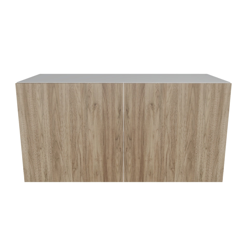 Modernform Cabinet Walnut 30" W X 15" H X 12" D Double Door Wall Cabinet