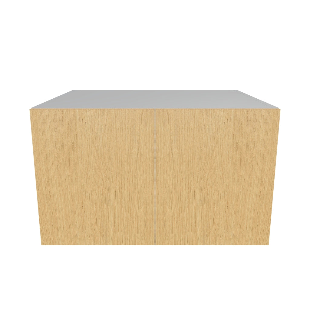 Modernform Cabinet Natural Oak 30" W X 18" H X 24" D Double Door Wall Cabinet
