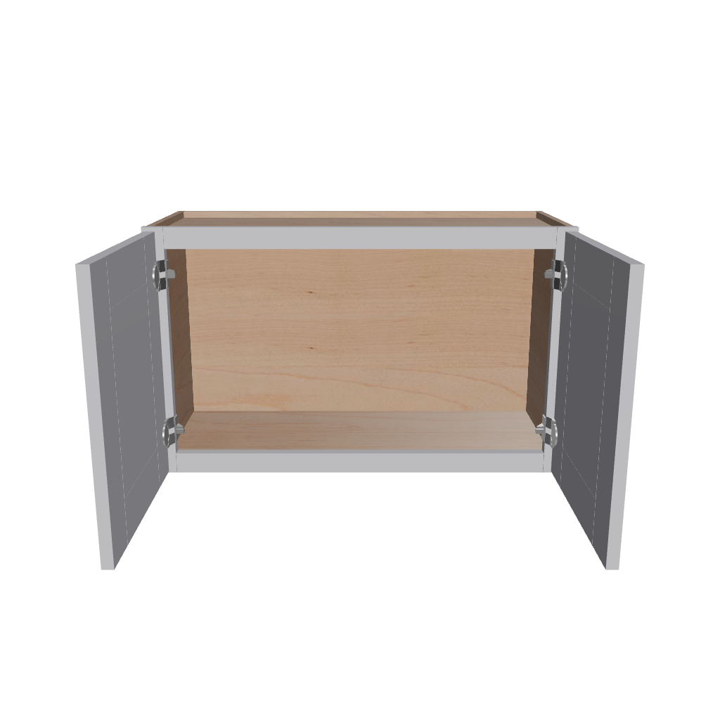Modernform Cabinet Grey Shaker 30" W X 18" H X 12" D Double Door Wall Cabinet