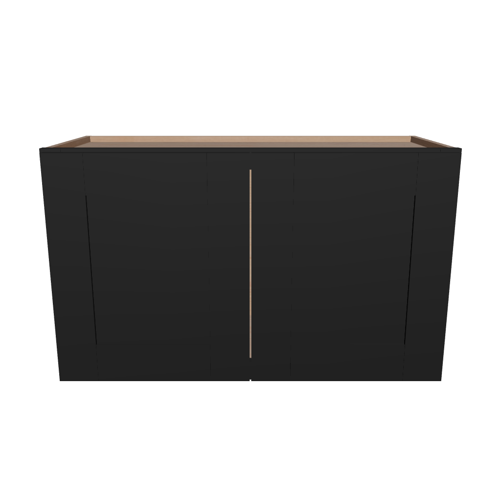 Modernform Cabinet Onyx Black Shaker 30" W X 18" H X 12" D Double Door Wall Cabinet