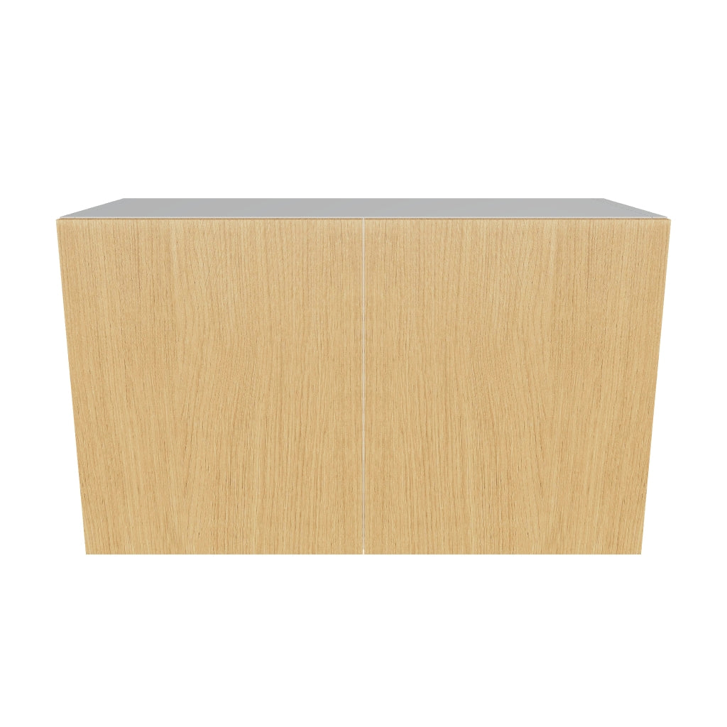 Modernform Cabinet Natural Oak 30" W X 18" H X 12" D Double Door Wall Cabinet