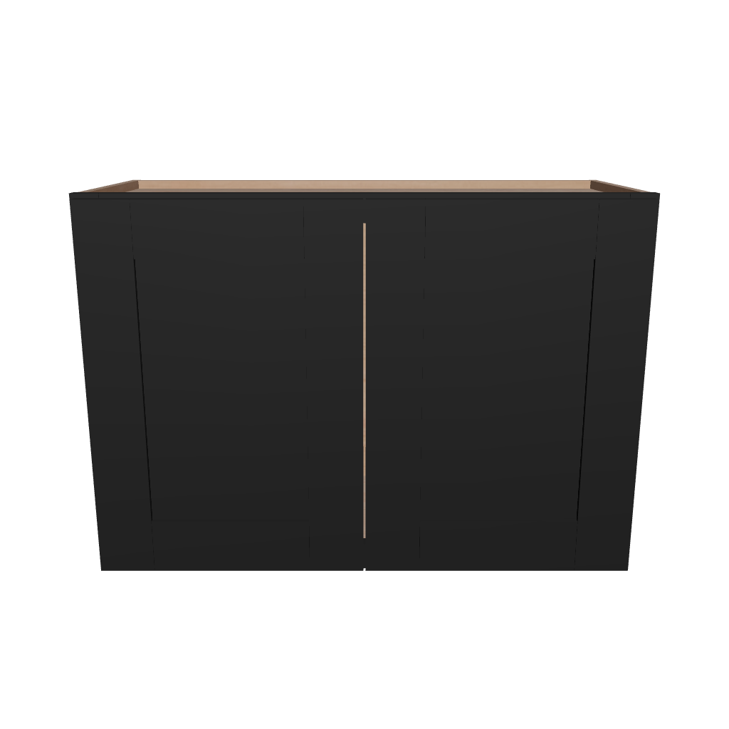 Modernform Cabinet Onyx Black Shaker 30" W X 21" H X 12" D Double Door Wall Cabinet