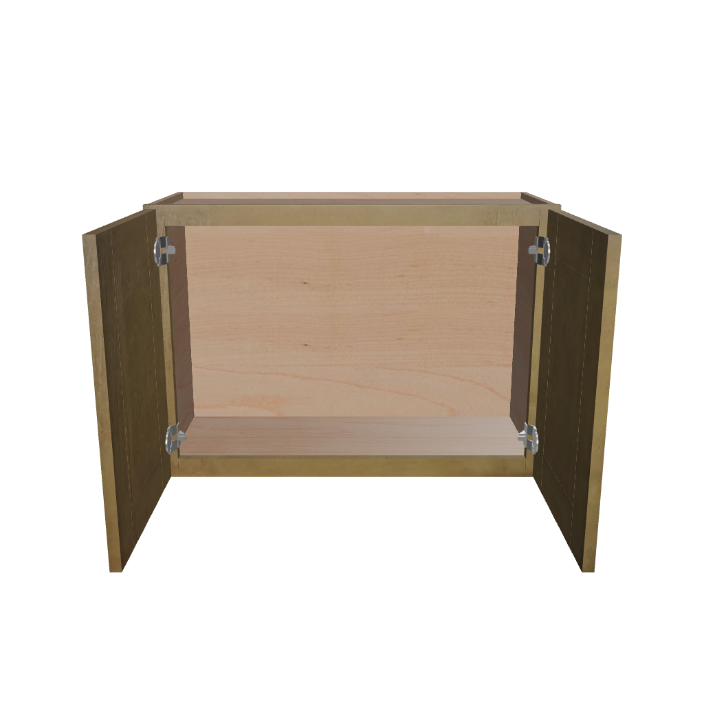 Modernform Cabinet Natural Shaker 30" W X 21" H X 12" D Double Door Wall Cabinet