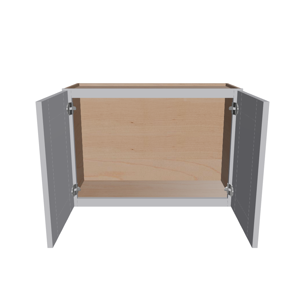 Modernform Cabinet Grey Shaker 30" W X 21" H X 12" D Double Door Wall Cabinet