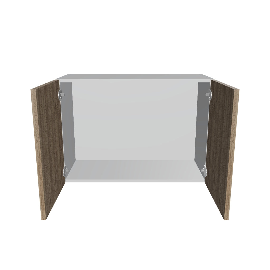 Modernform Cabinet Walnut 30" W X 21" H X 12" D Double Door Wall Cabinet