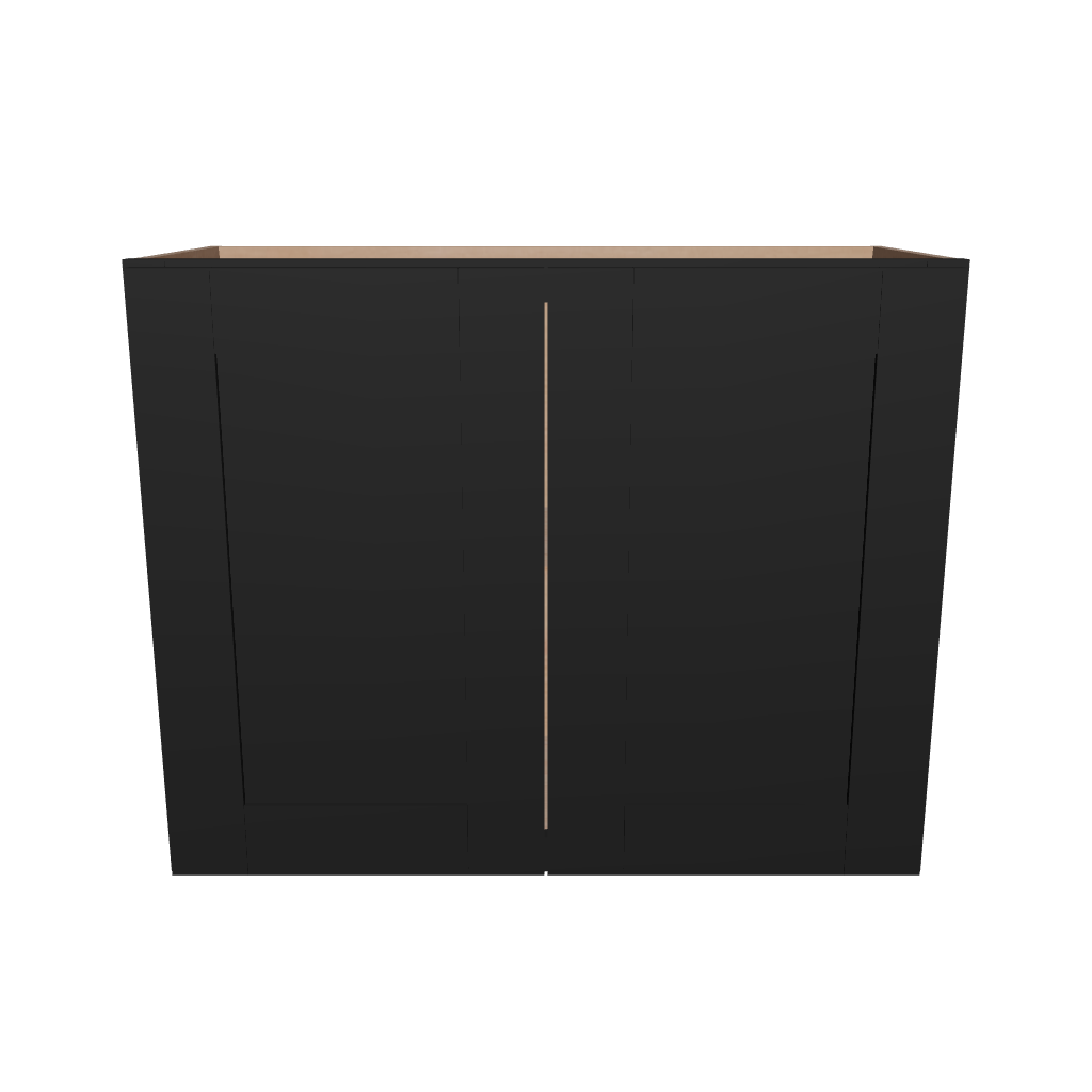 Modernform Cabinet Onyx Black Shaker 30" W X 24" H X 12" D Double Door Wall Cabinet