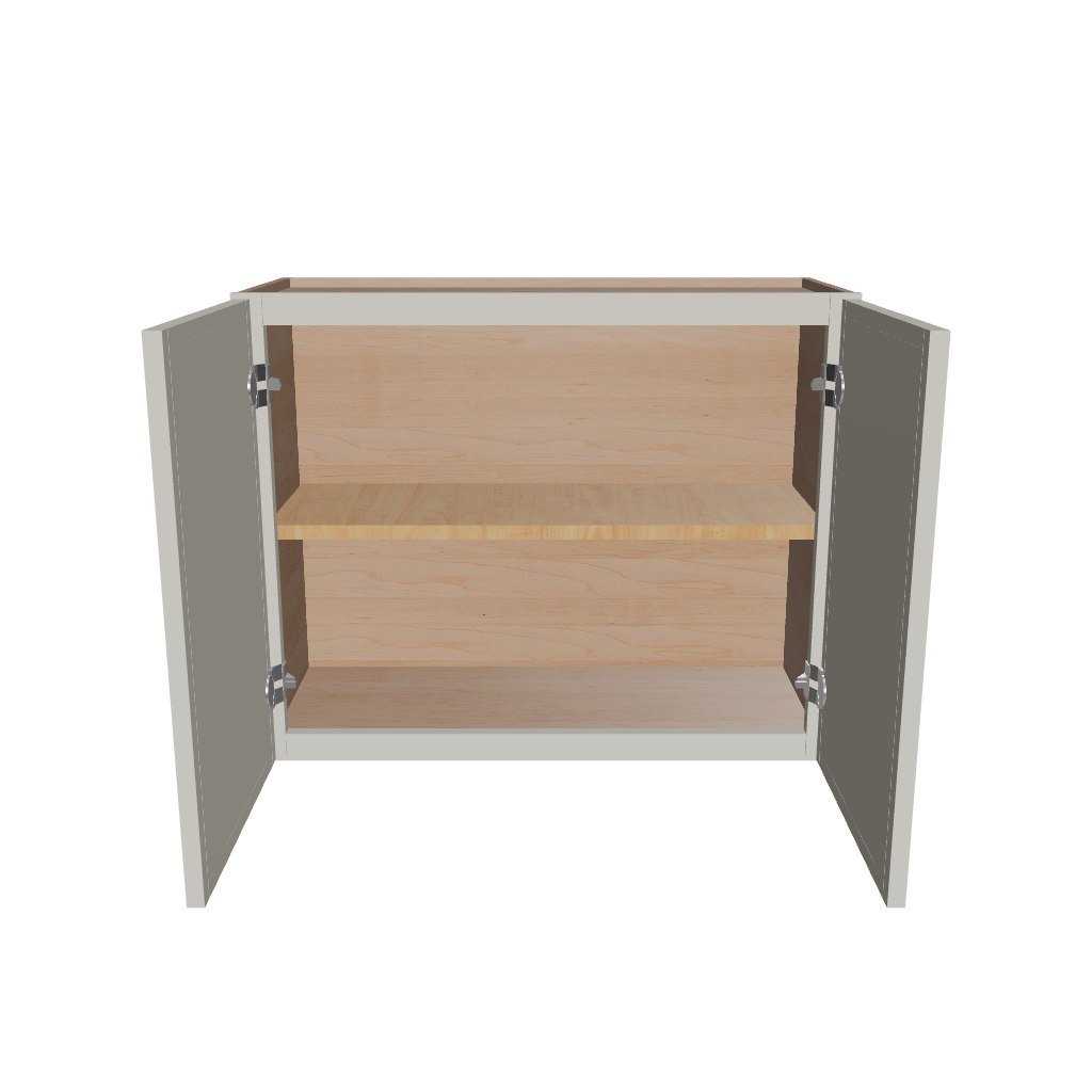 Modernform Cabinet Slim Dove White 30" W X 24" H X 12" D Double Door Wall Cabinet