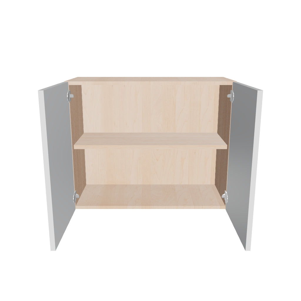 Modernform Cabinet Gloss White 30" W X 24" H X 12" D Double Door Wall Cabinet