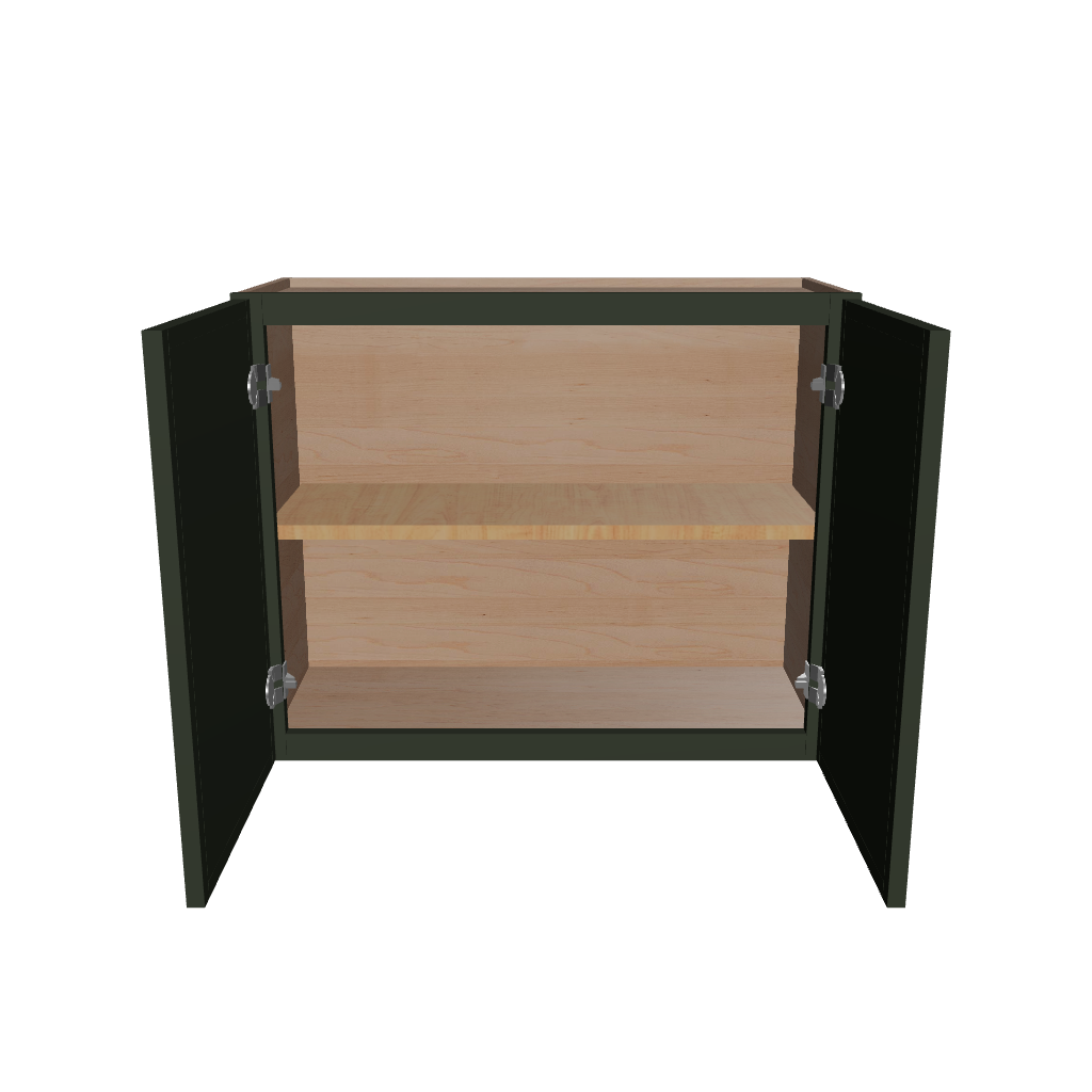 Modernform Cabinet Slim Sage Green 30" W X 24" H X 12" D Double Door Wall Cabinet