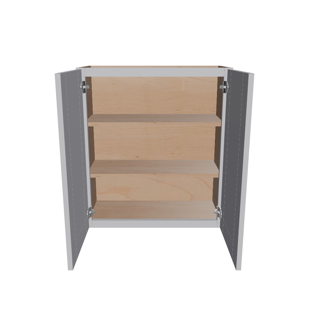 Modernform Cabinet Grey Shaker 30" W X 30" H X 12" D Double Door Wall Cabinet
