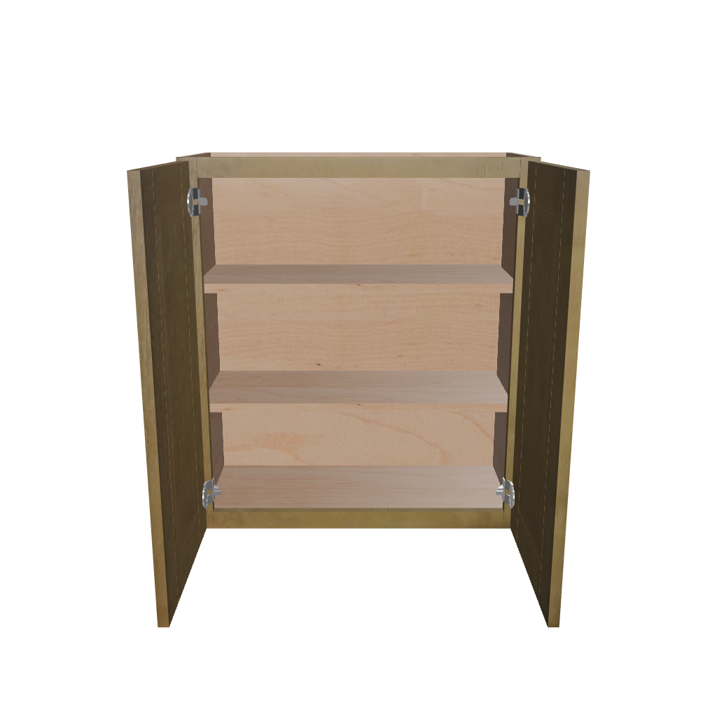 Modernform Cabinet Natural Shaker 30" W X 30" H X 12" D Double Door Wall Cabinet
