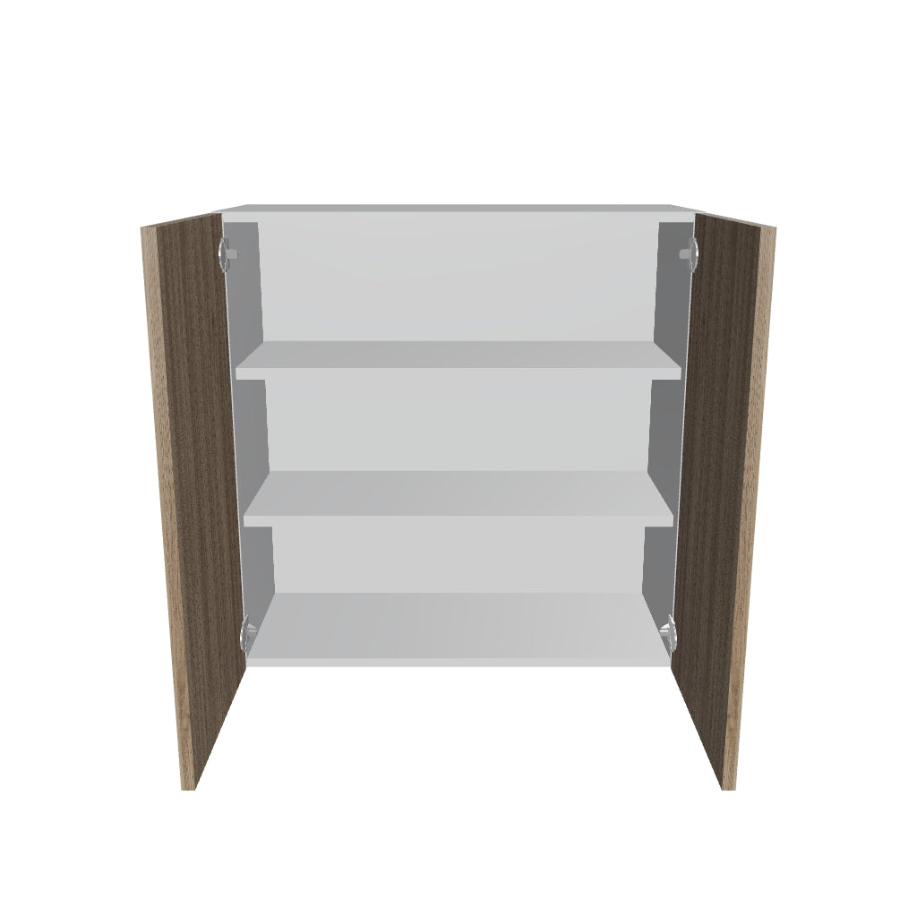 Modernform Cabinet Walnut 30" W X 30" H X 12" D Double Door Wall Cabinet