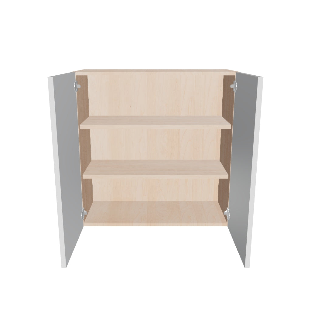 Modernform Cabinet Gloss White 30" W X 30" H X 12" D Double Door Wall Cabinet