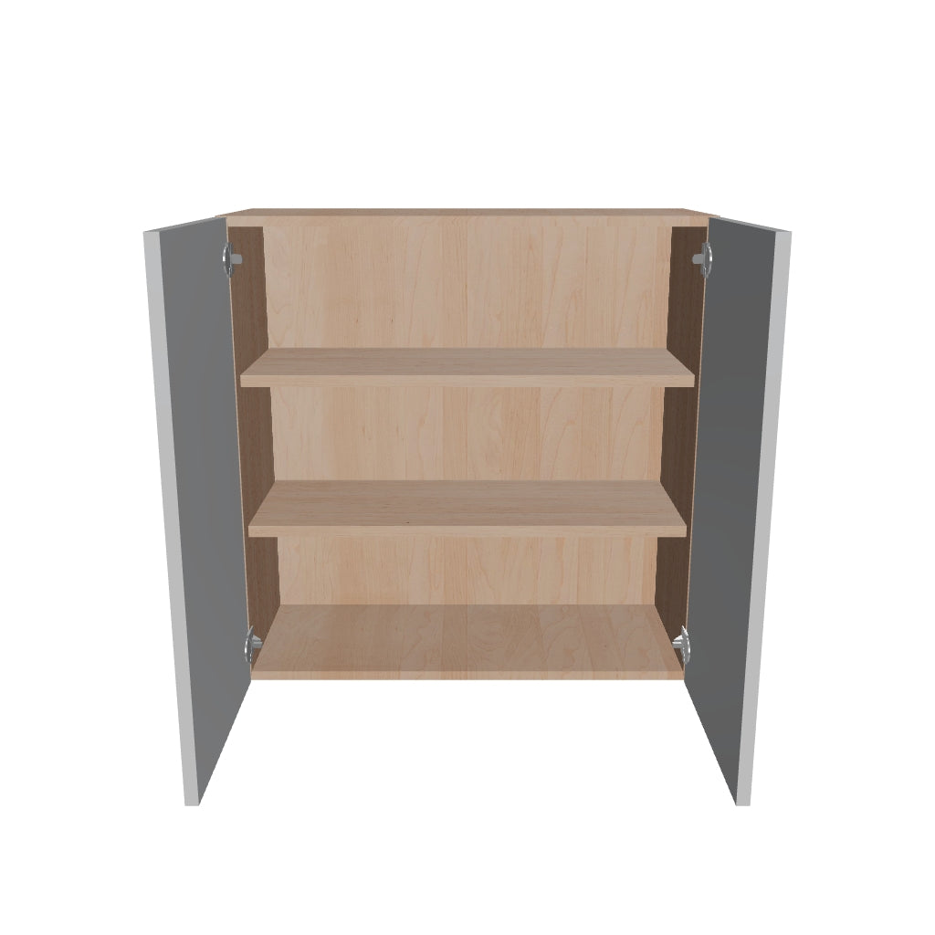 Modernform Cabinet Matte White 30" W X 30" H X 12" D Double Door Wall Cabinet