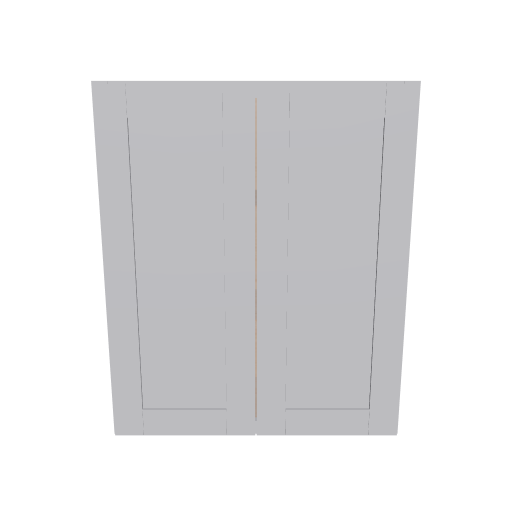 Modernform Cabinet Grey Shaker 30" W X 36" H X 12" D Double Door Wall Cabinet