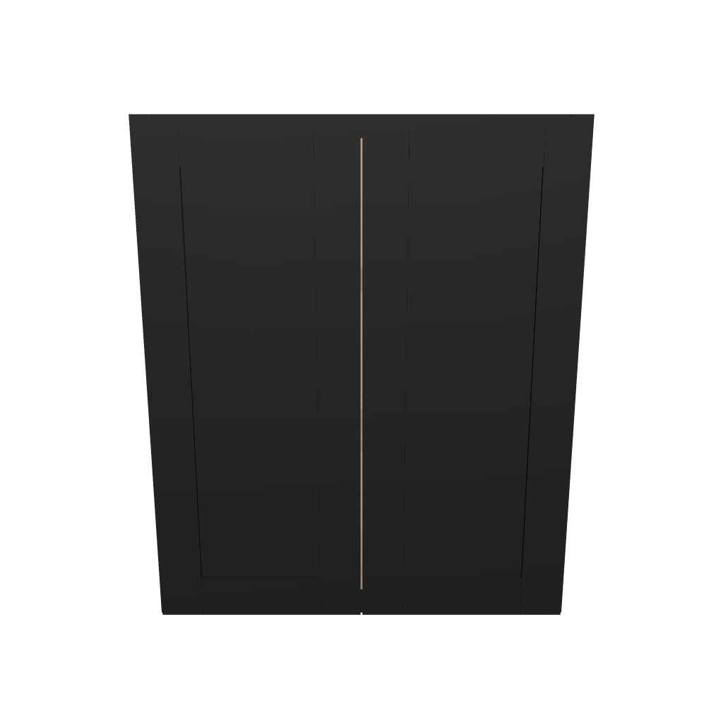 Modernform Cabinet Onyx Black Shaker 30" W X 36" H X 12" D Double Door Wall Cabinet