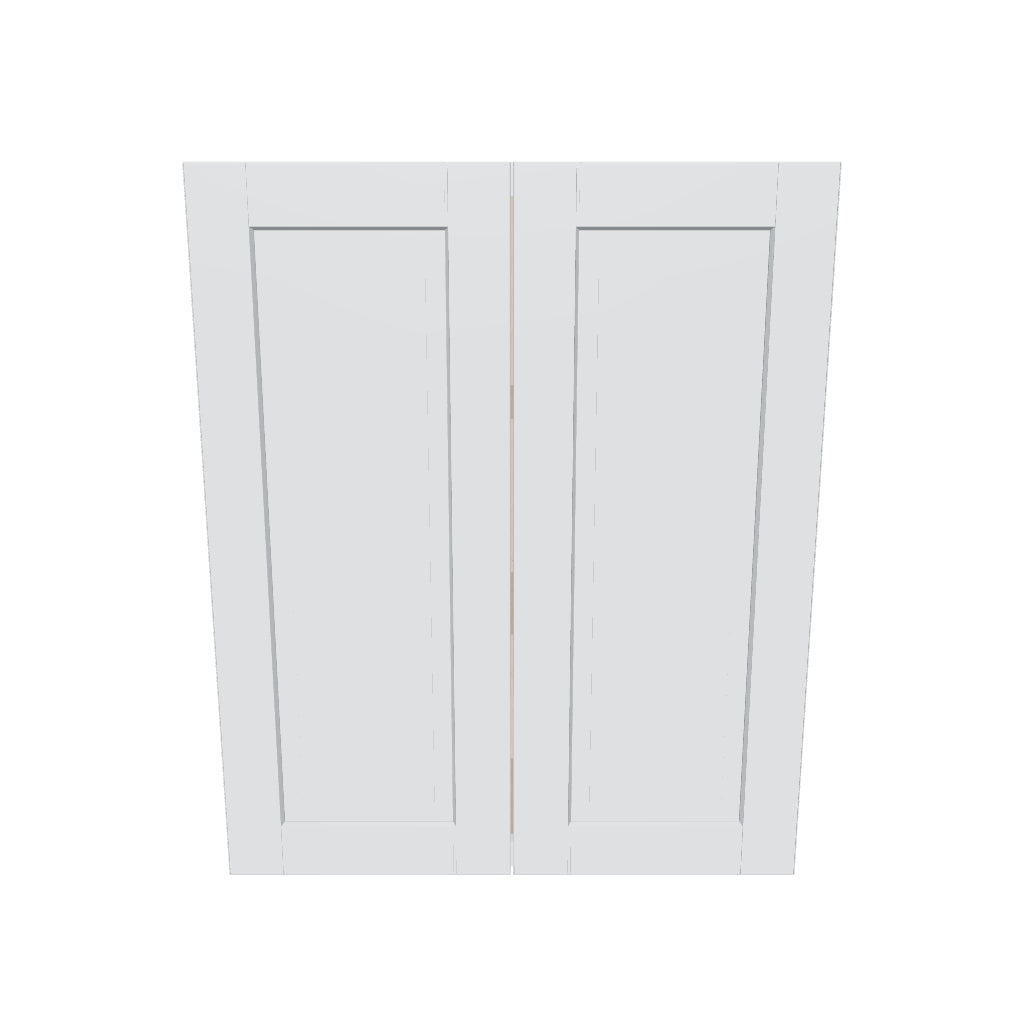 J&K White Shaker S8 Double Door Wall Cabinet   30" W x 36" H