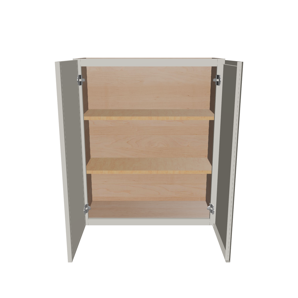 Modernform Cabinet Slim Dove White 30" W X 36" H X 12" D Double Door Wall Cabinet