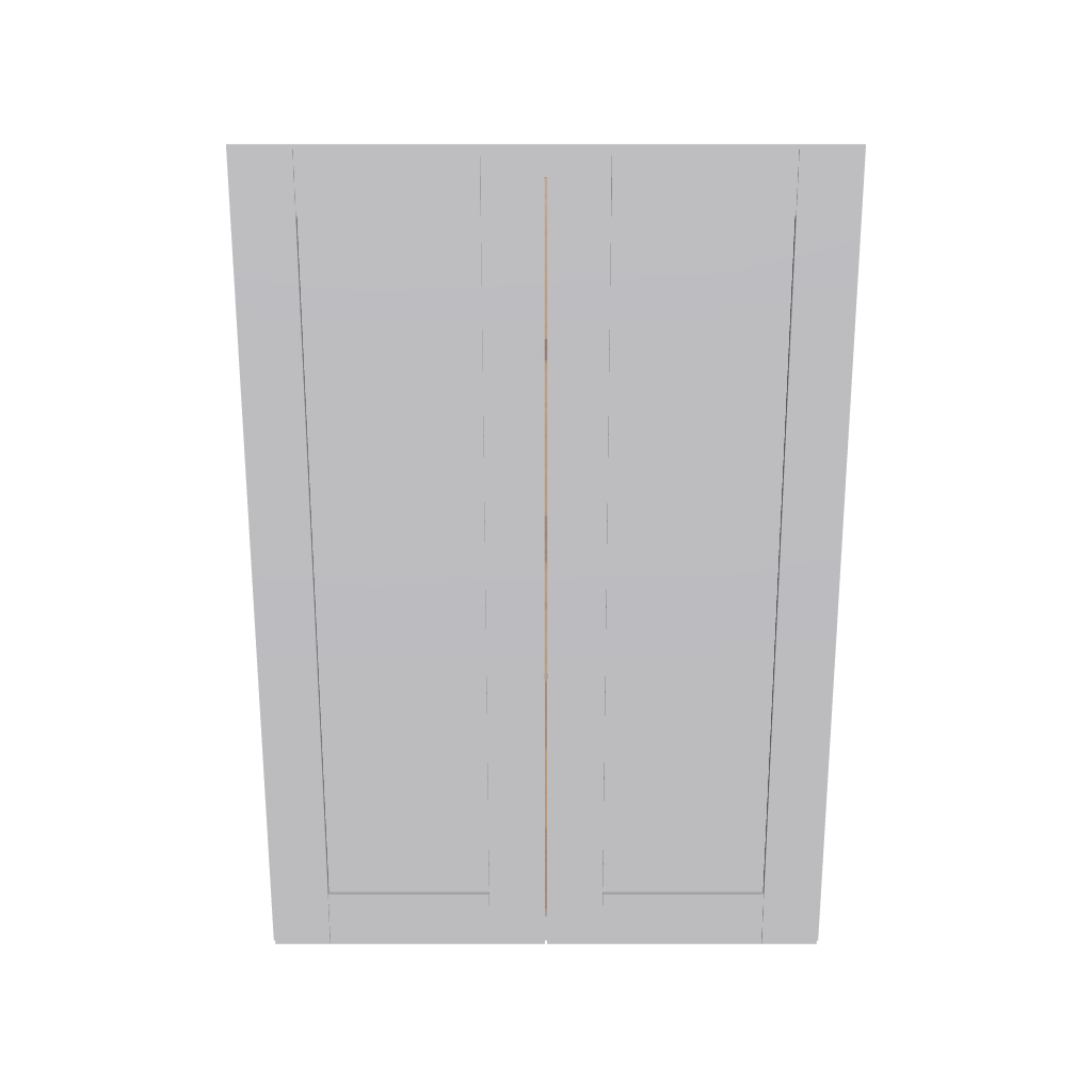 Modernform Cabinet Grey Shaker 30" W X 42" H X 12" D Double Door Wall Cabinet