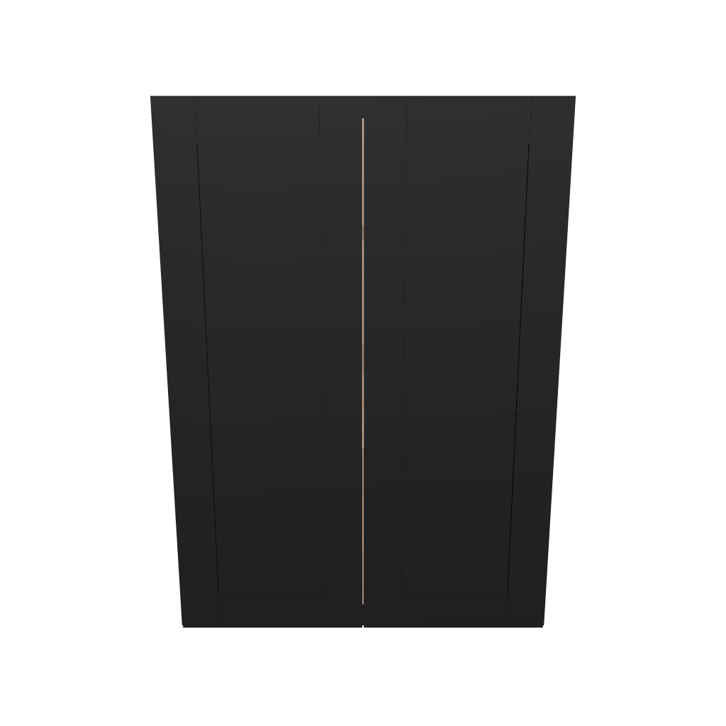 Modernform Cabinet Onyx Black Shaker 30" W X 42" H X 12" D Double Door Wall Cabinet