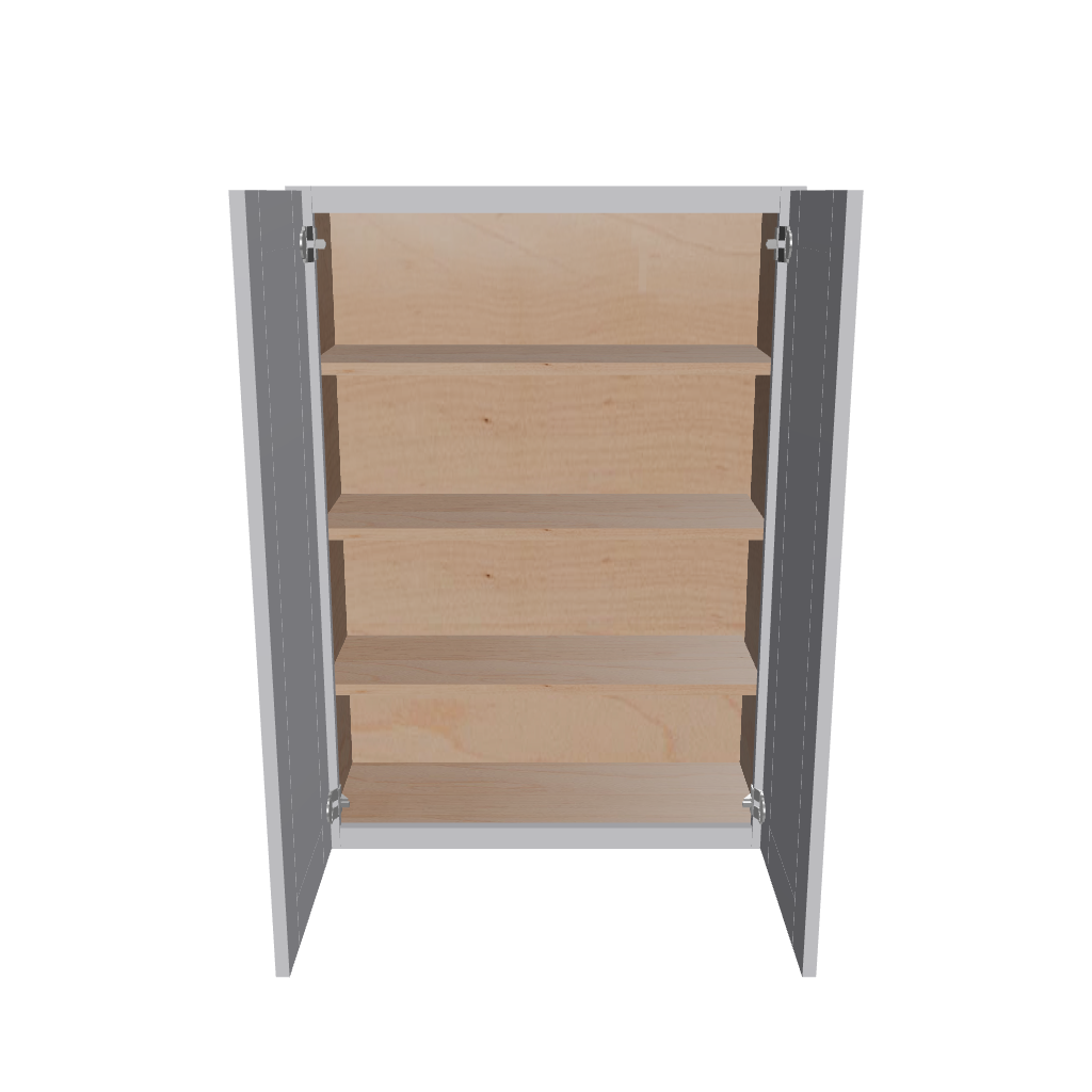 Modernform Cabinet Grey Shaker 30" W X 42" H X 12" D Double Door Wall Cabinet