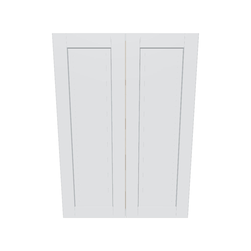 J&K White Shaker S8 Double Door Wall Cabinet   30" W x 42" H