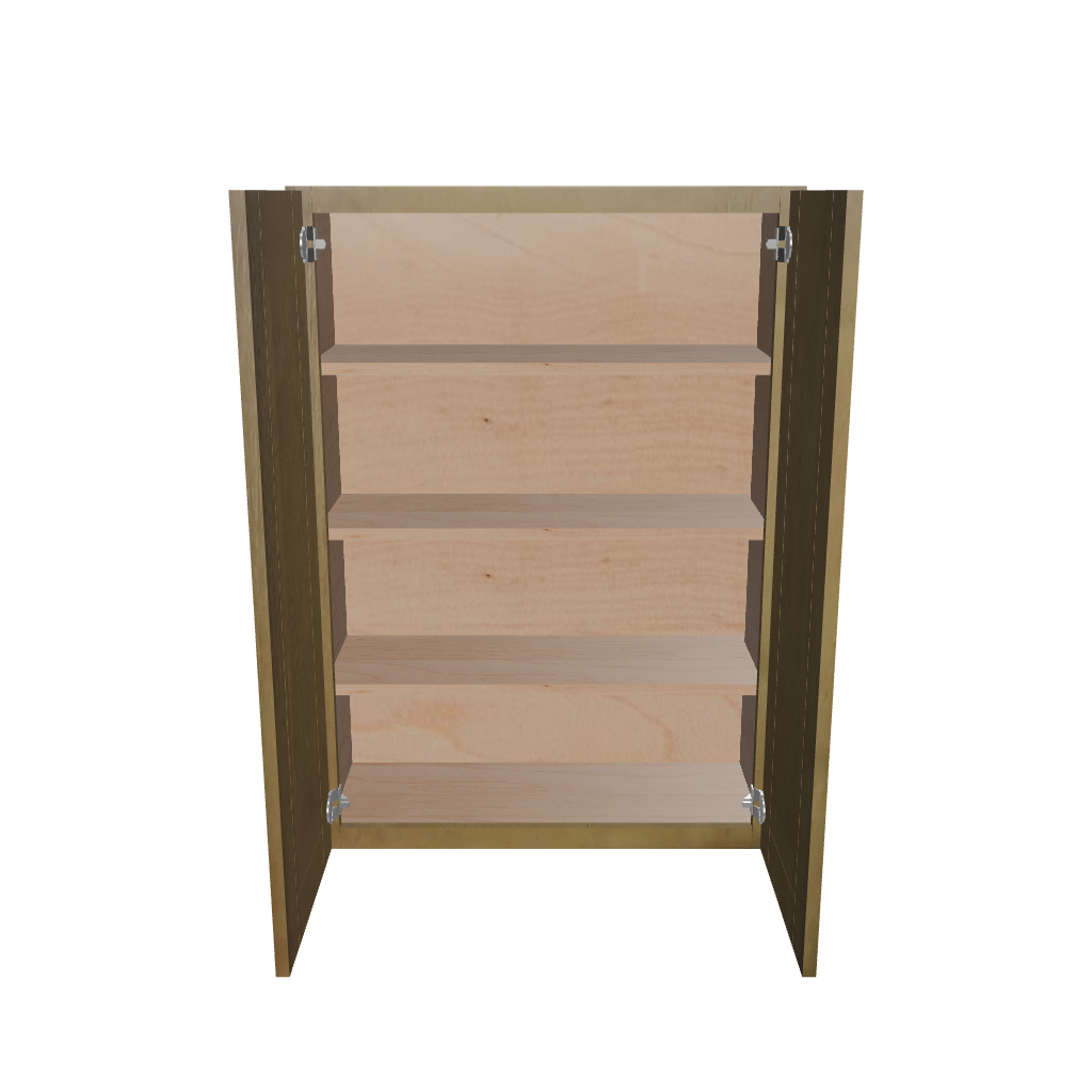 Modernform Cabinet Natural Shaker 30" W X 42" H X 12" D Double Door Wall Cabinet