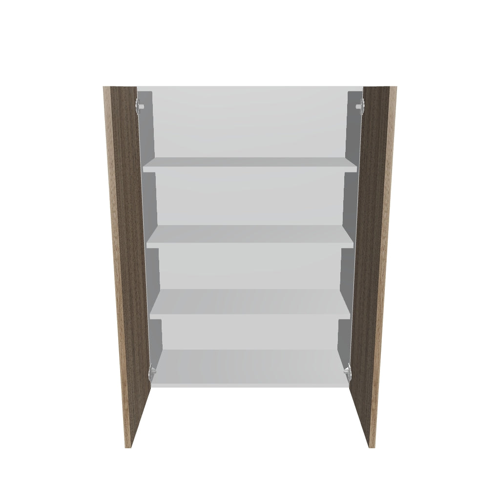 Modernform Cabinet Walnut 30" W X 42" H X 12" D Double Door Wall Cabinet