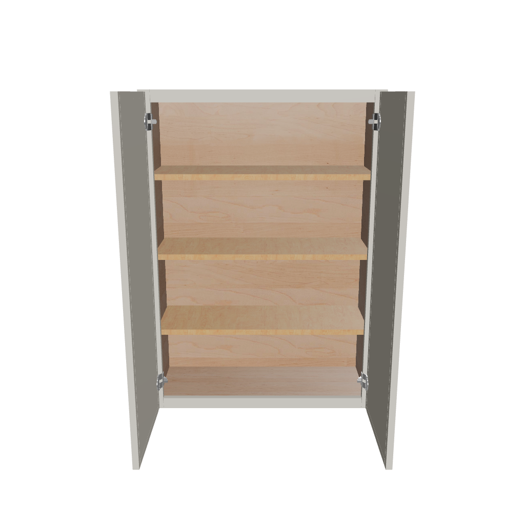 Modernform Cabinet Slim Dove White 30" W X 42" H X 12" D Double Door Wall Cabinet