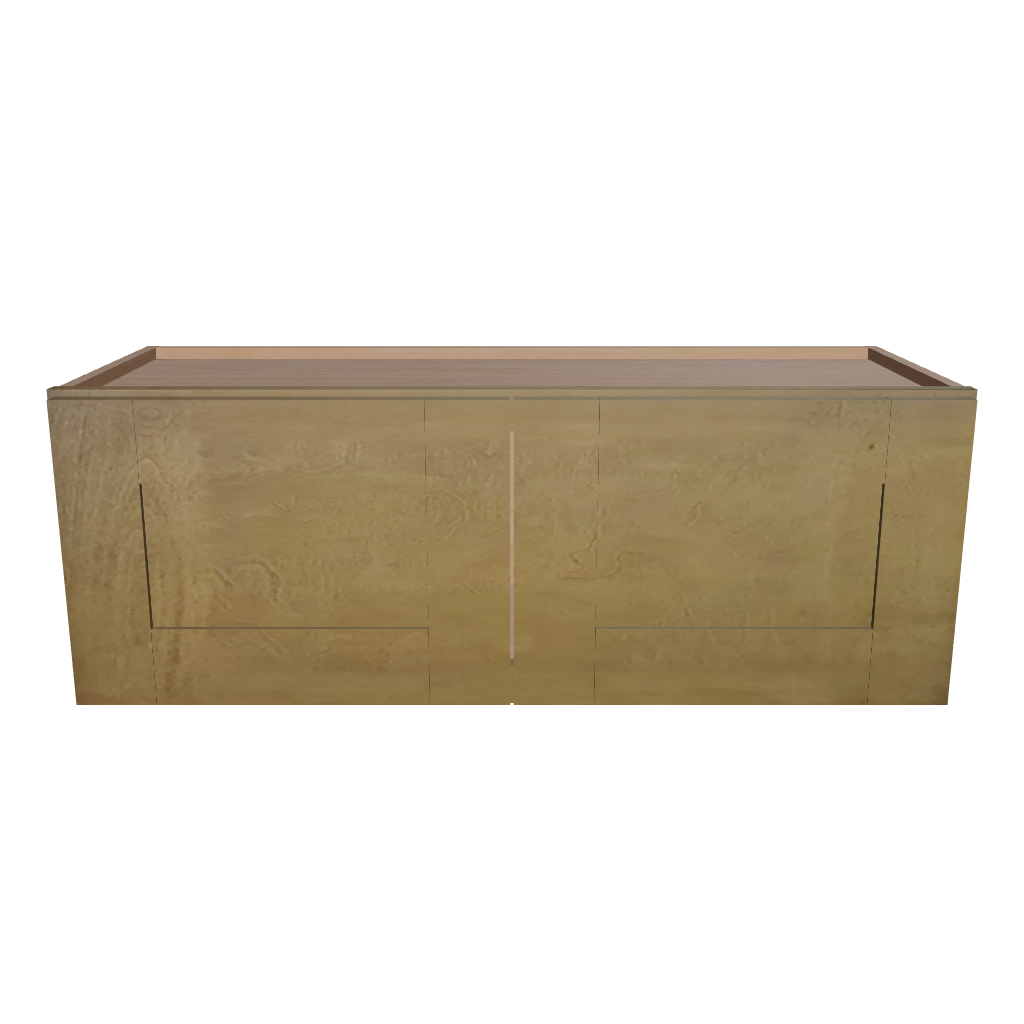 Modernform Cabinet Natural Shaker 33" W X 12" H X 12" D Double Door Wall Cabinet