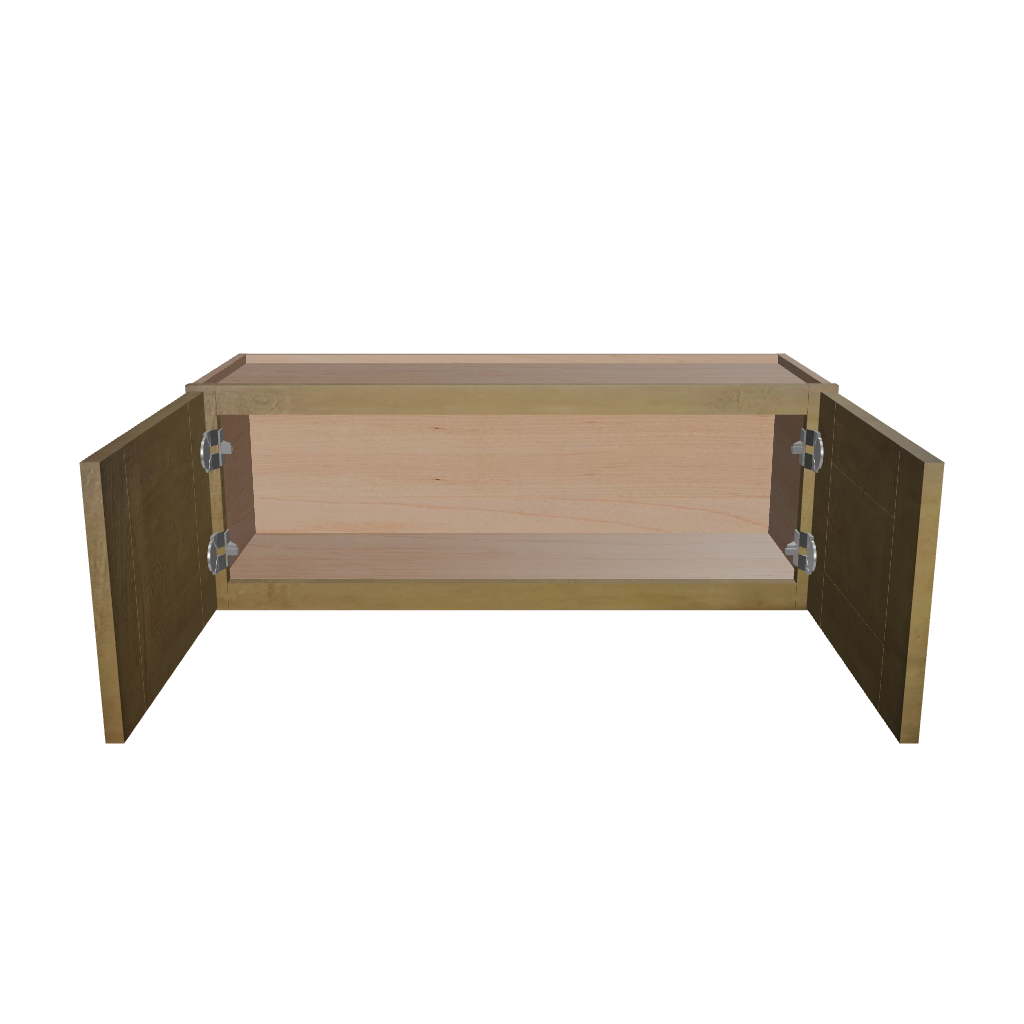 Modernform Cabinet Natural Shaker 33" W X 12" H X 12" D Double Door Wall Cabinet
