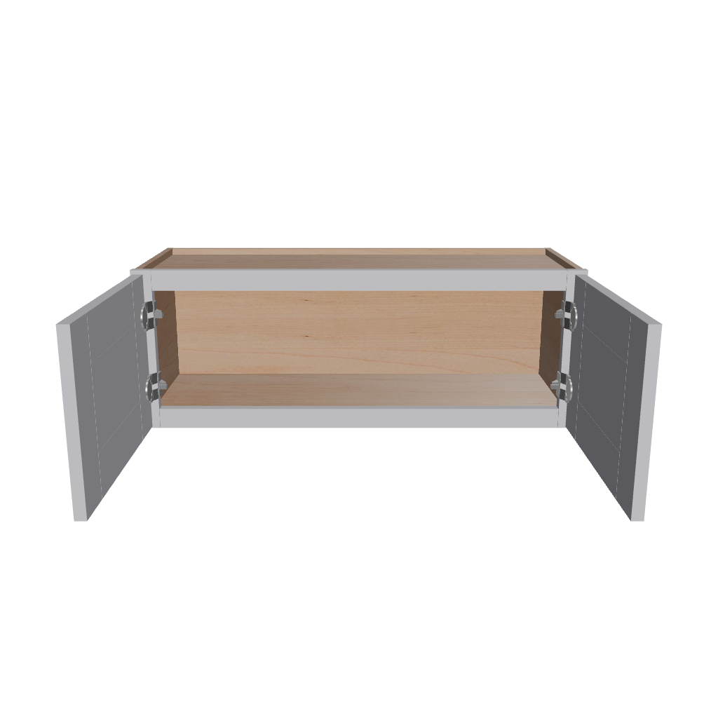 Modernform Cabinet Grey Shaker 33" W X 12" H X 12" D Double Door Wall Cabinet