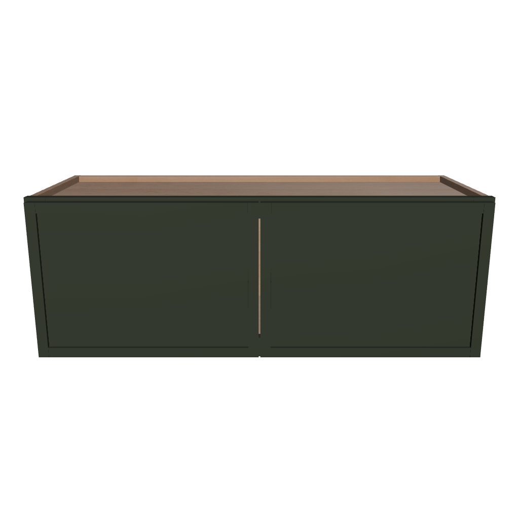 Modernform Cabinet Slim Sage Green 33" W X 12" H X 12" D Double Door Wall Cabinet