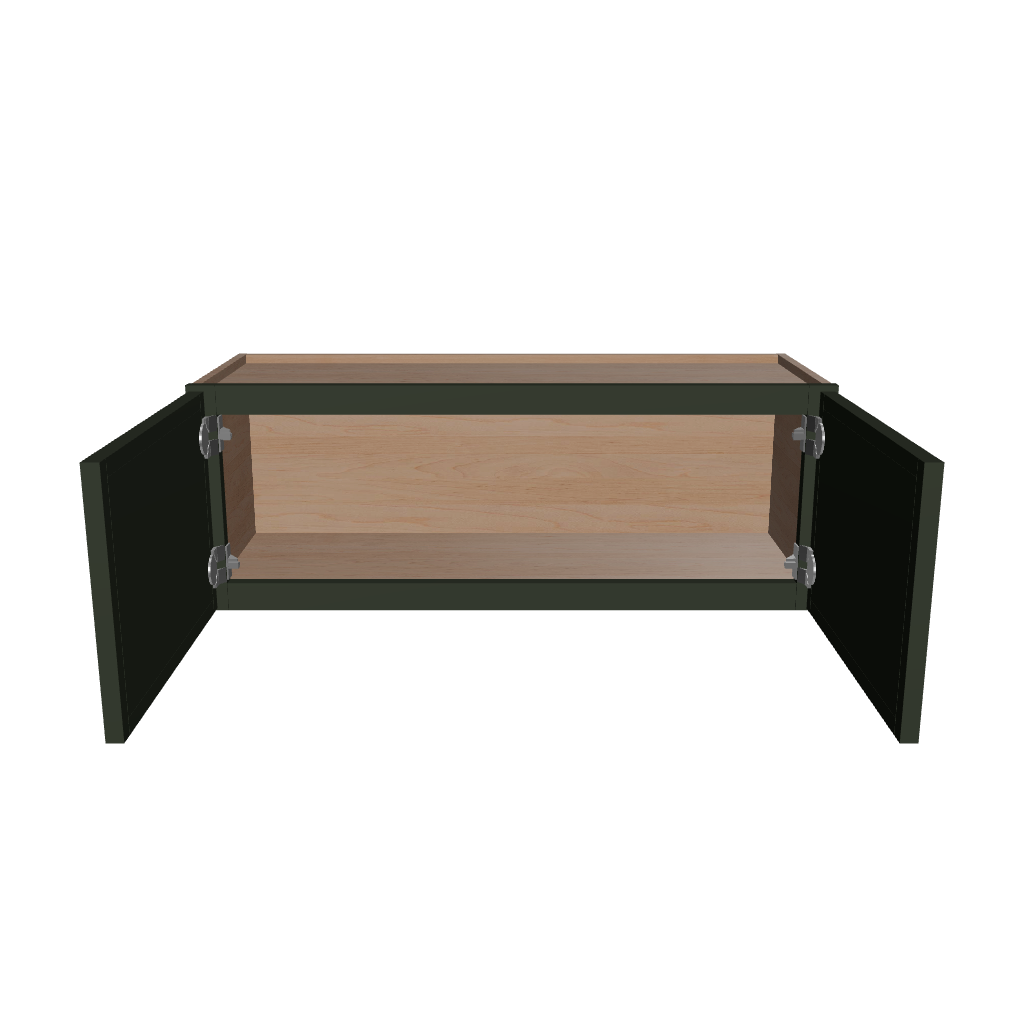 Modernform Cabinet Slim Sage Green 33" W X 12" H X 12" D Double Door Wall Cabinet
