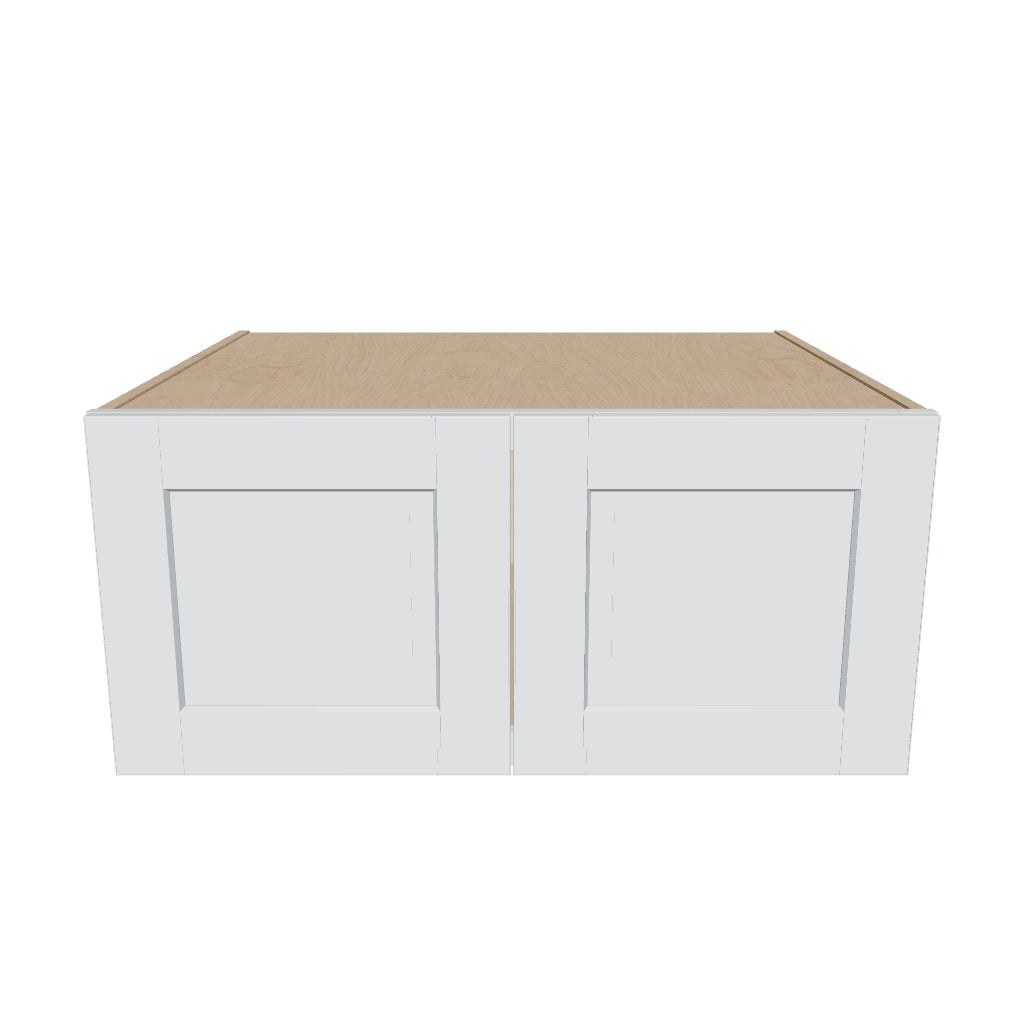 J&K White Shaker S8 Refrigerator Wall Cabinet   33" W x 15" H x 27" D