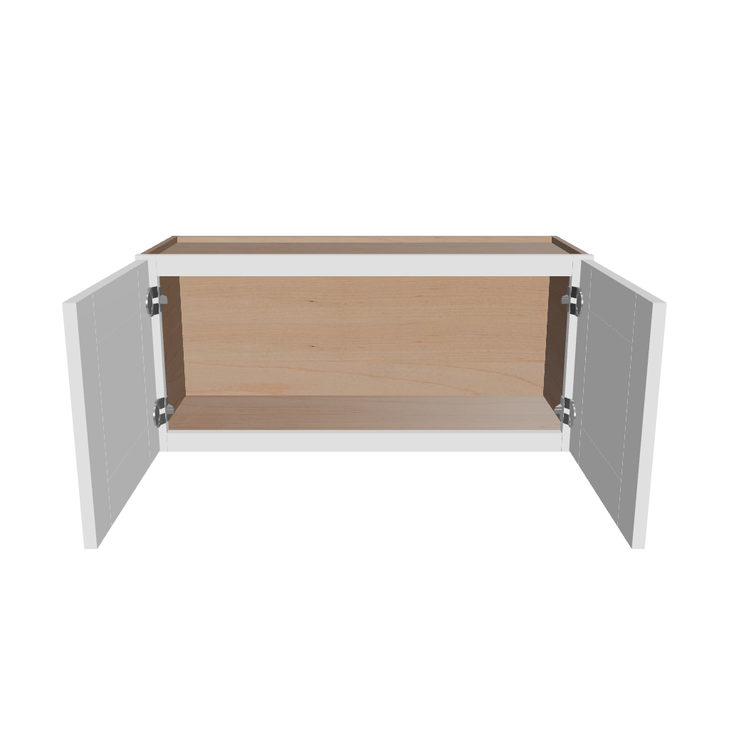 Modernform Cabinet Grey Shaker 33" W X 15" H X 12" D Double Door Wall Cabinet