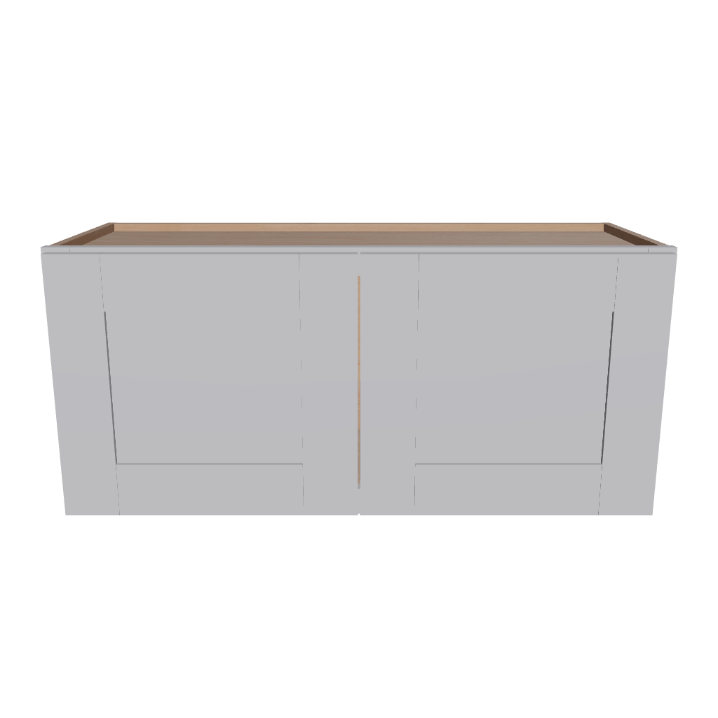 Modernform Cabinet Grey Shaker 33" W X 15" H X 12" D Double Door Wall Cabinet