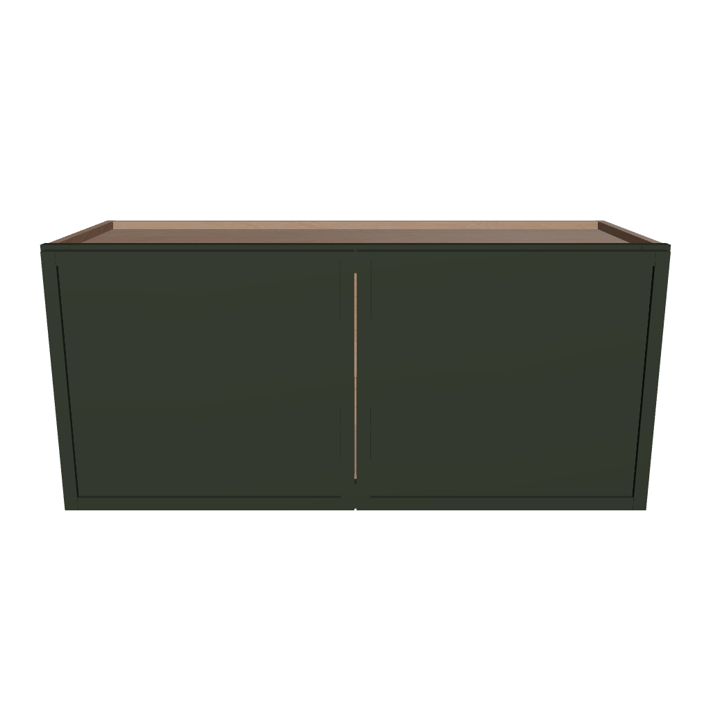 Modernform Cabinet Slim Sage Green 33" W X 15" H X 12" D Double Door Wall Cabinet