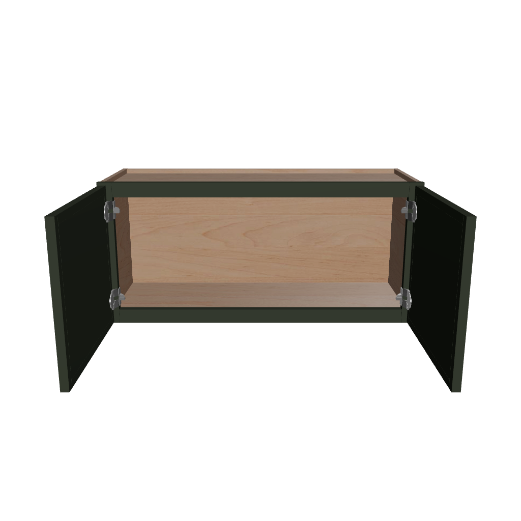 Modernform Cabinet Slim Sage Green 33" W X 15" H X 12" D Double Door Wall Cabinet