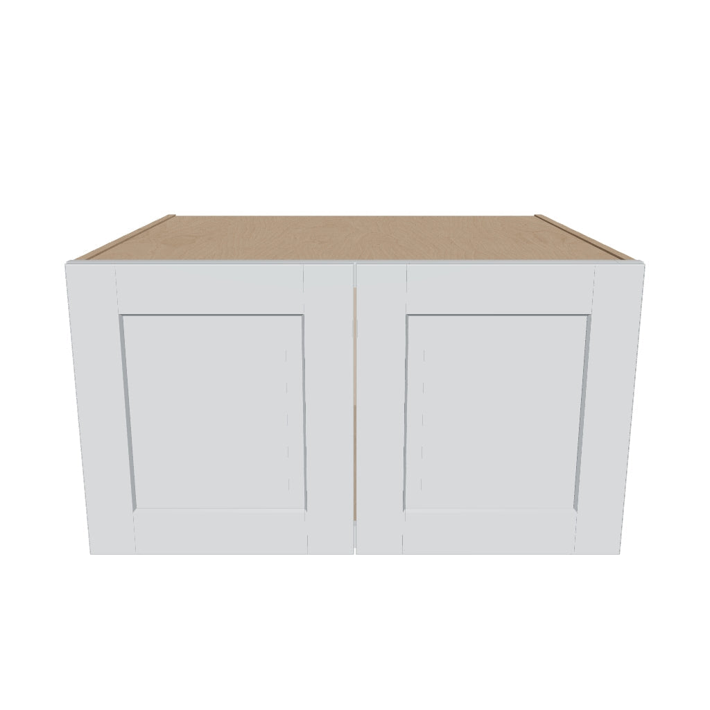 J&K White Shaker S8 Refrigerator Wall Cabinet   33" W x 18" H x 27" D