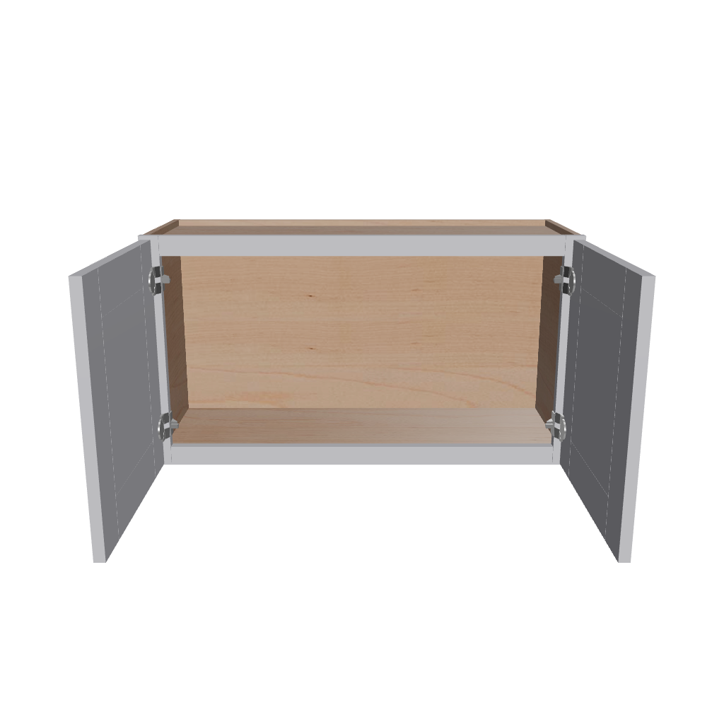 Modernform Cabinet Grey Shaker 33" W X 18" H X 12" D Double Door Wall Cabinet